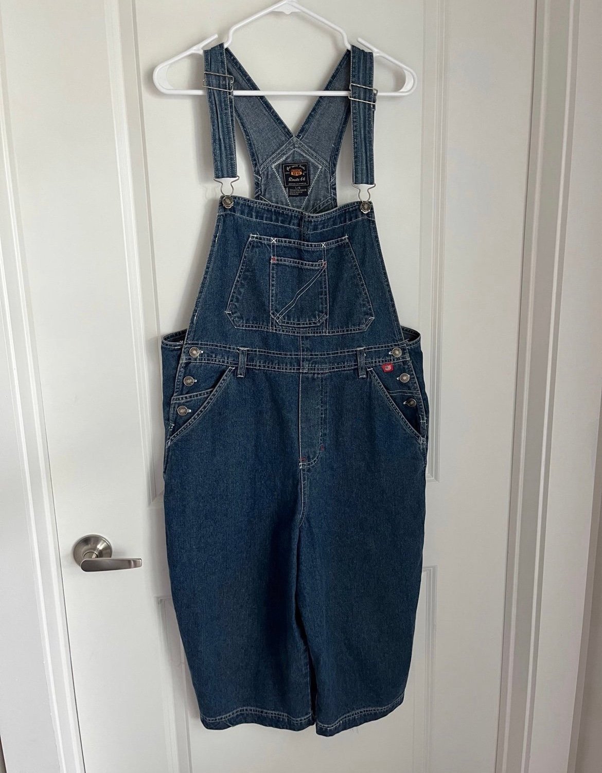 Vintage Route 66 Jean Overalls Shorts