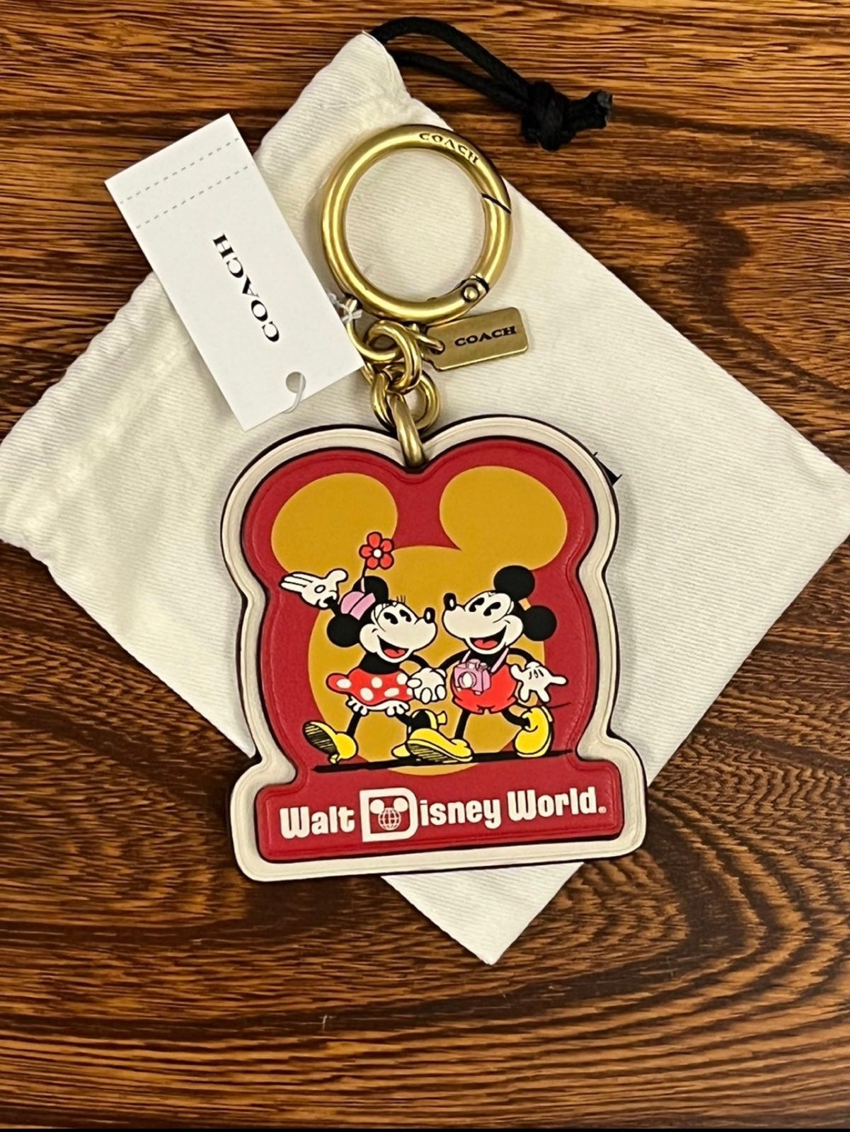 Coach Mickey and Minnie Walt Disney World Bag Charm