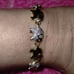 Beautiful vintage gold and rhinestone trucks up lucky elephant bracelet