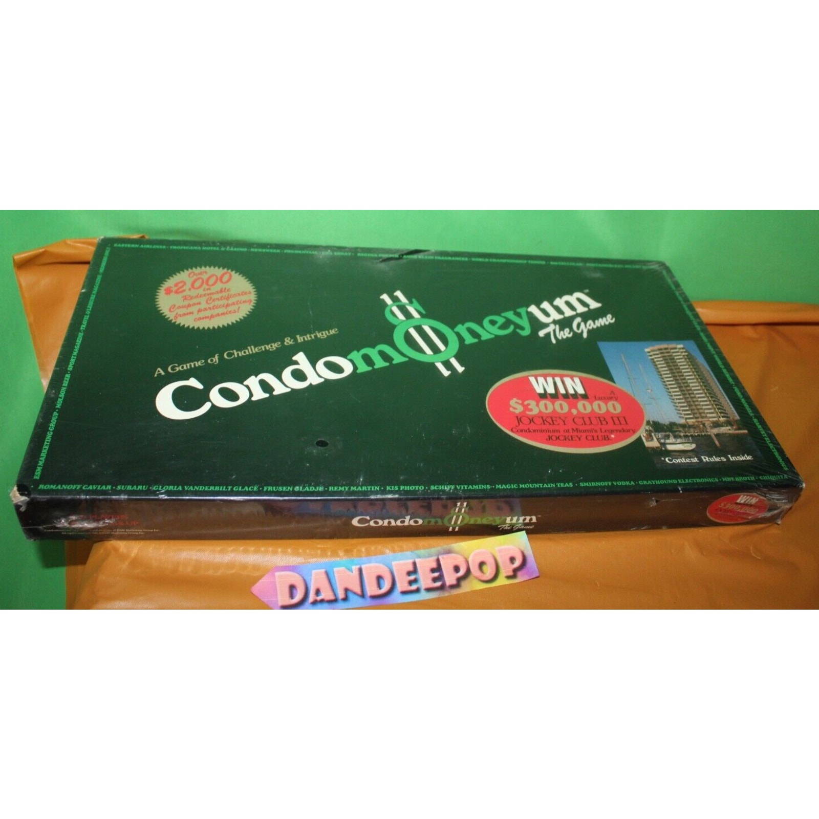 Vintage Condomoneyum The Game 1985 ESM Marketing Sealed Board Game