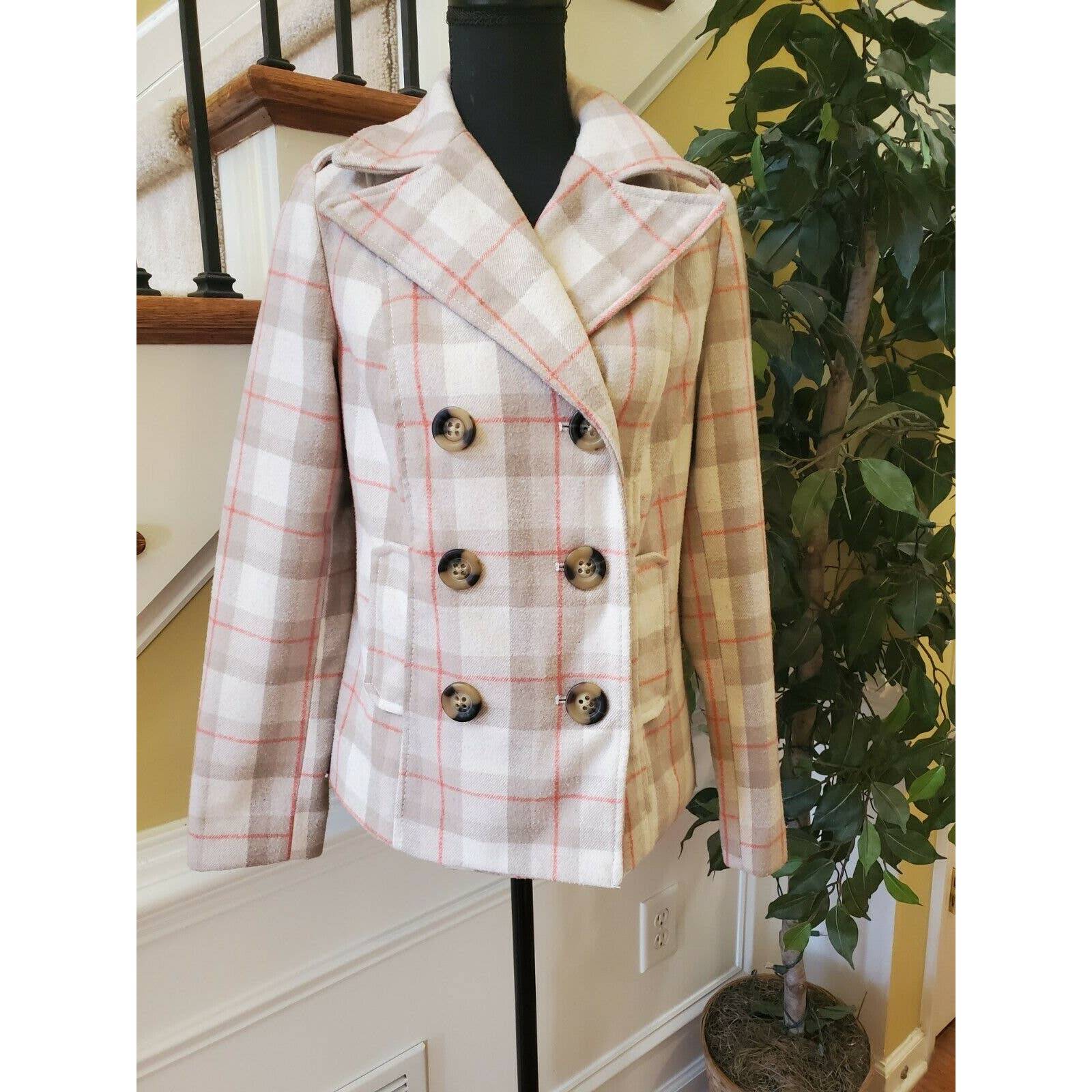 Old Navy Striped Peacoat Small