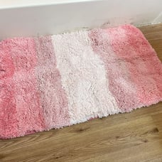Bathroom Rug Non Slip Bath Mat for Bathroom (16 x 24, Ombre Pink)