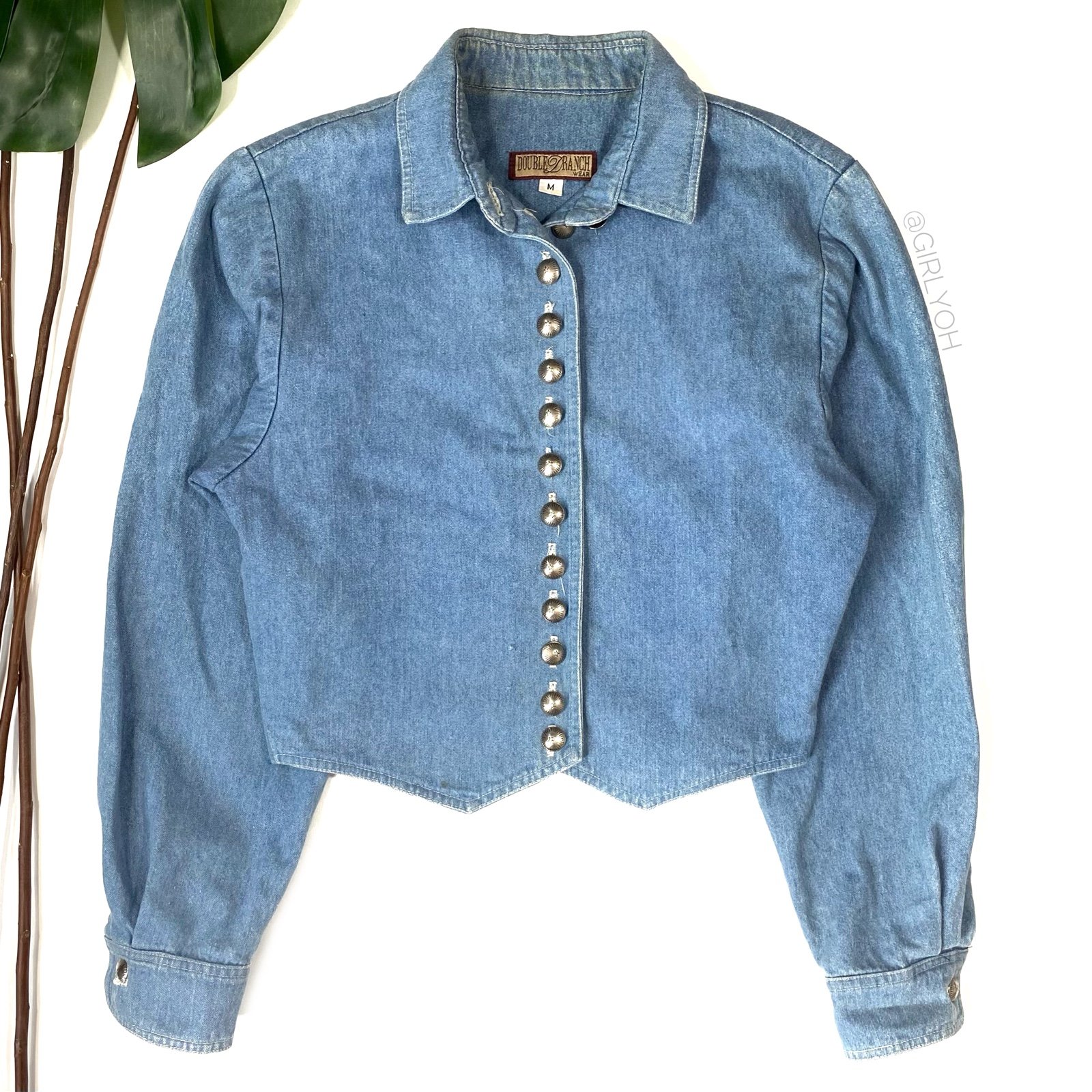 Double D Ranch Star Buttons Denim Jean Jacket