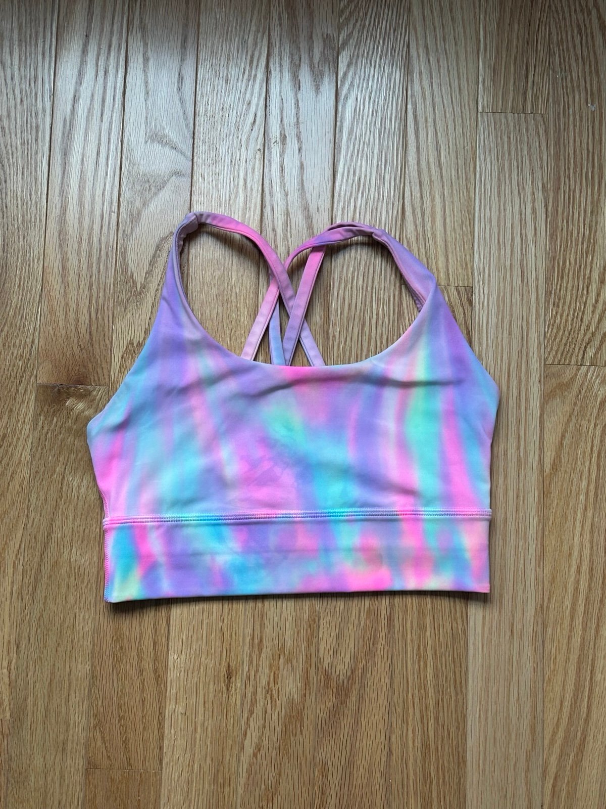 EUC lululemon Energy Psychedelic Wash longline sports bra size 4