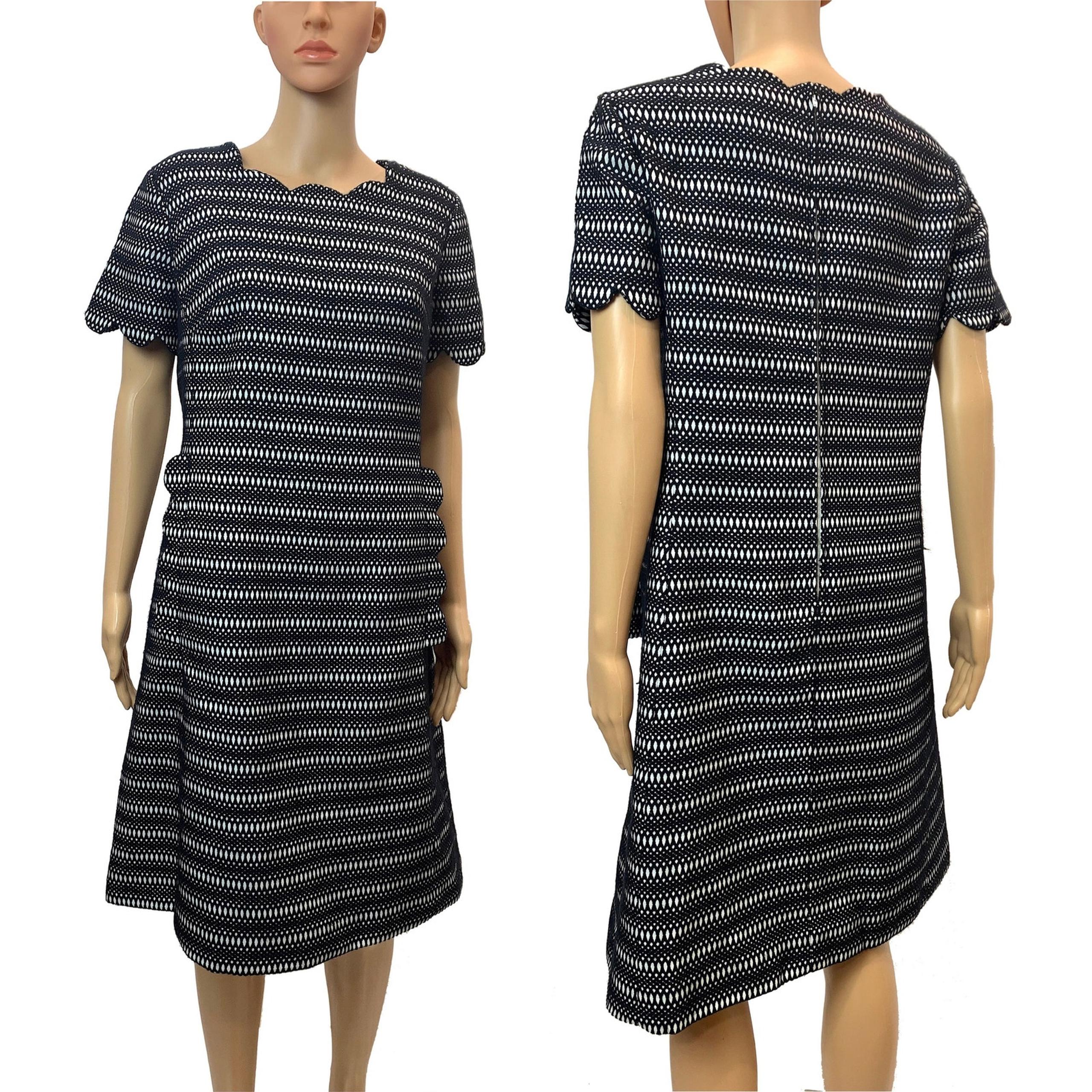 Vintage 60s Black & White MOD Dress | Neiman Marcus Trophy Room | Small