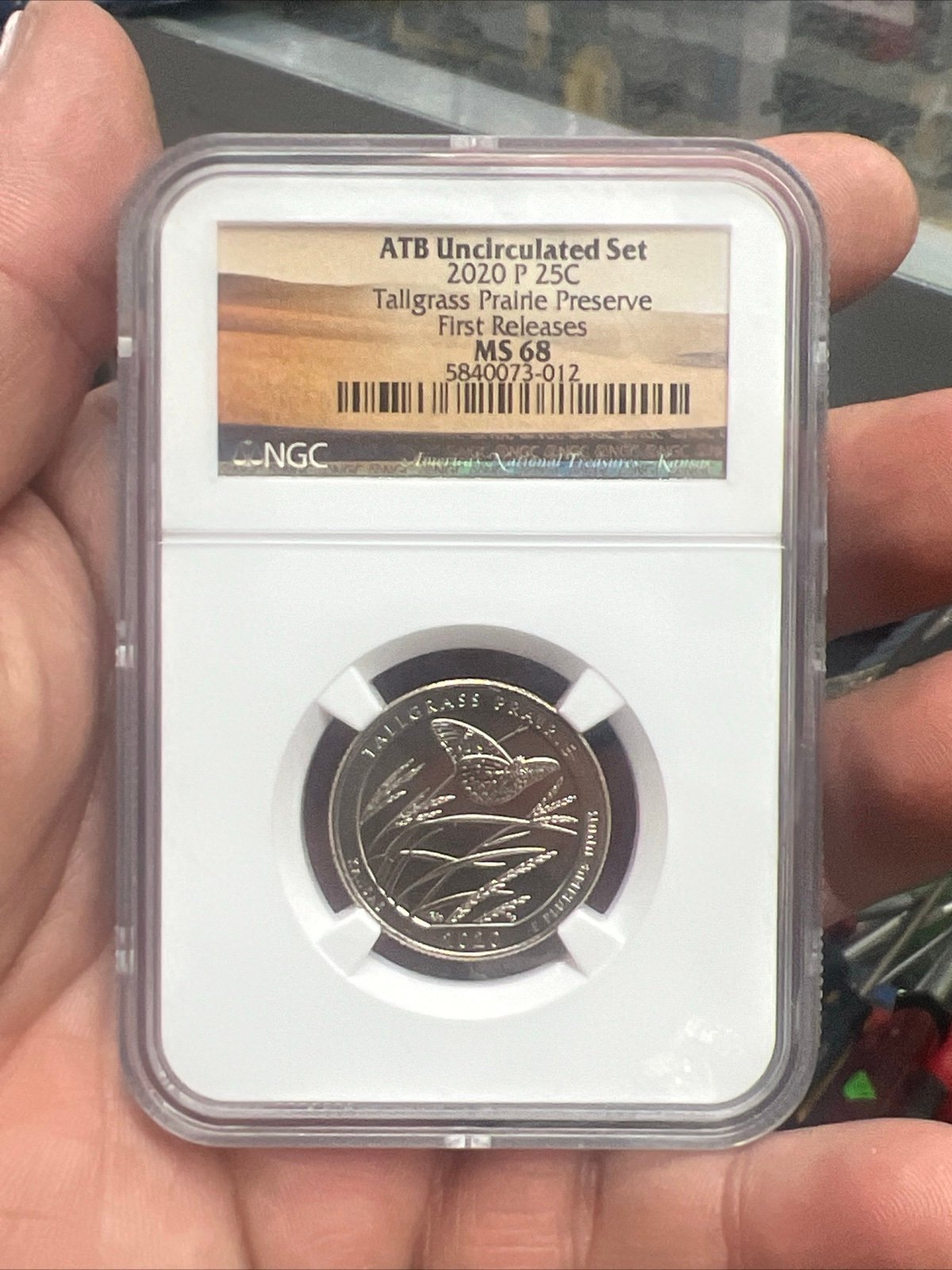 ATB Uncirculated Set 2020-P 25c Tallgrass Prairie Preserve First Releases MS68