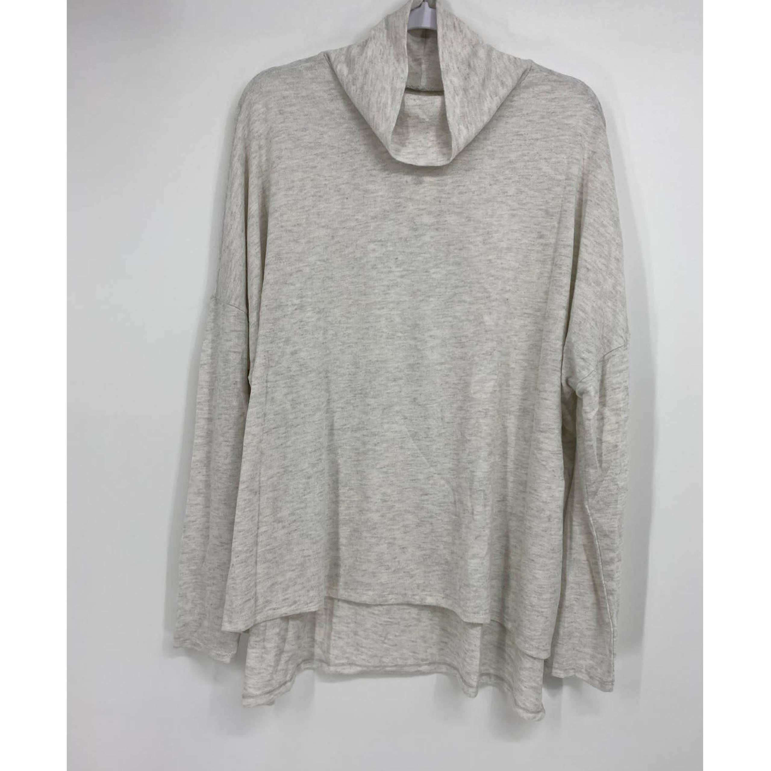 Lucky Brand Womens Cowl Neck Gray Light Soft Sweater Top NEW XS
