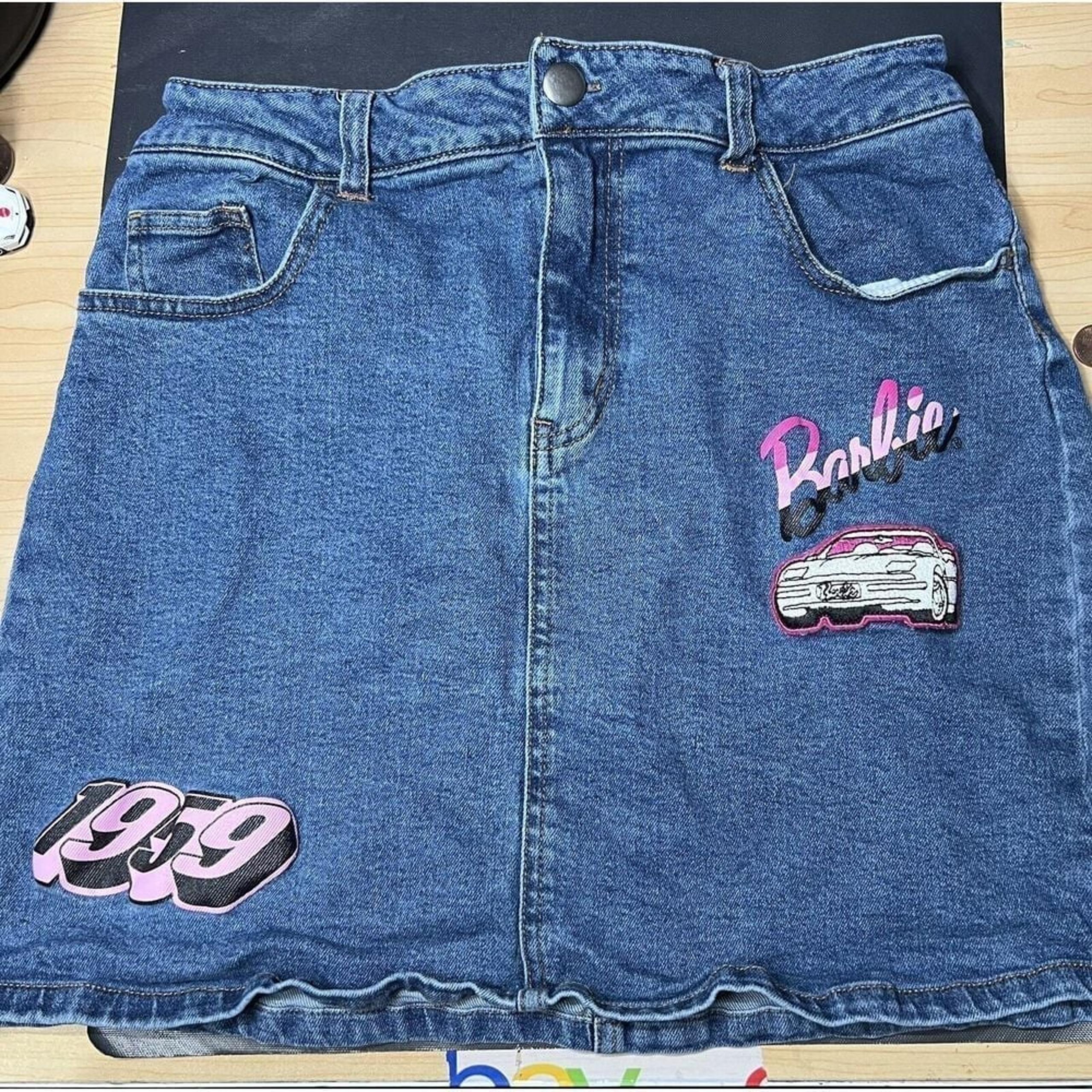 BARBIE LOVERS MUST HAVE! Denim Skirt Girls Size 16 Excellent Condition!