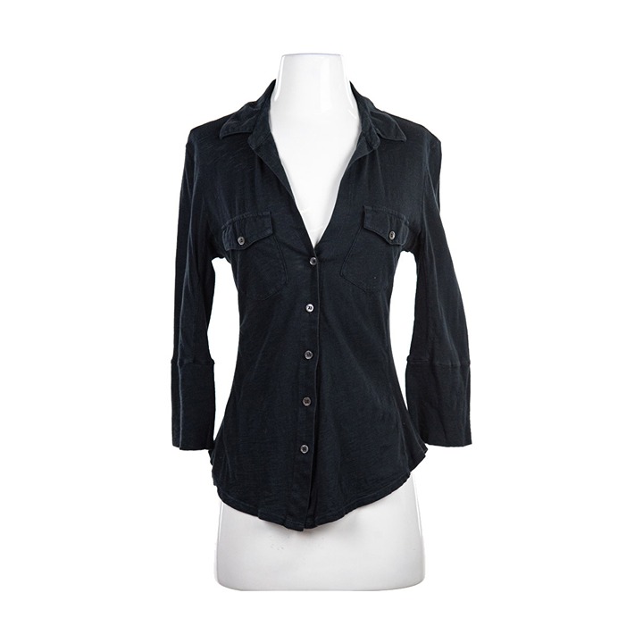 James Perse Button Down Shirts 2 Black
