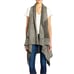 ALICE + OLIVIA Nessa Mixed-Stitch Long Cascading Cardigan Vest - Size …