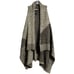 ALICE + OLIVIA Nessa Mixed-Stitch Long Cascading Cardigan Vest - Size …