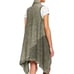 ALICE + OLIVIA Nessa Mixed-Stitch Long Cascading Cardigan Vest - Size …