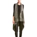 ALICE + OLIVIA Nessa Mixed-Stitch Long Cascading Cardigan Vest - Size …