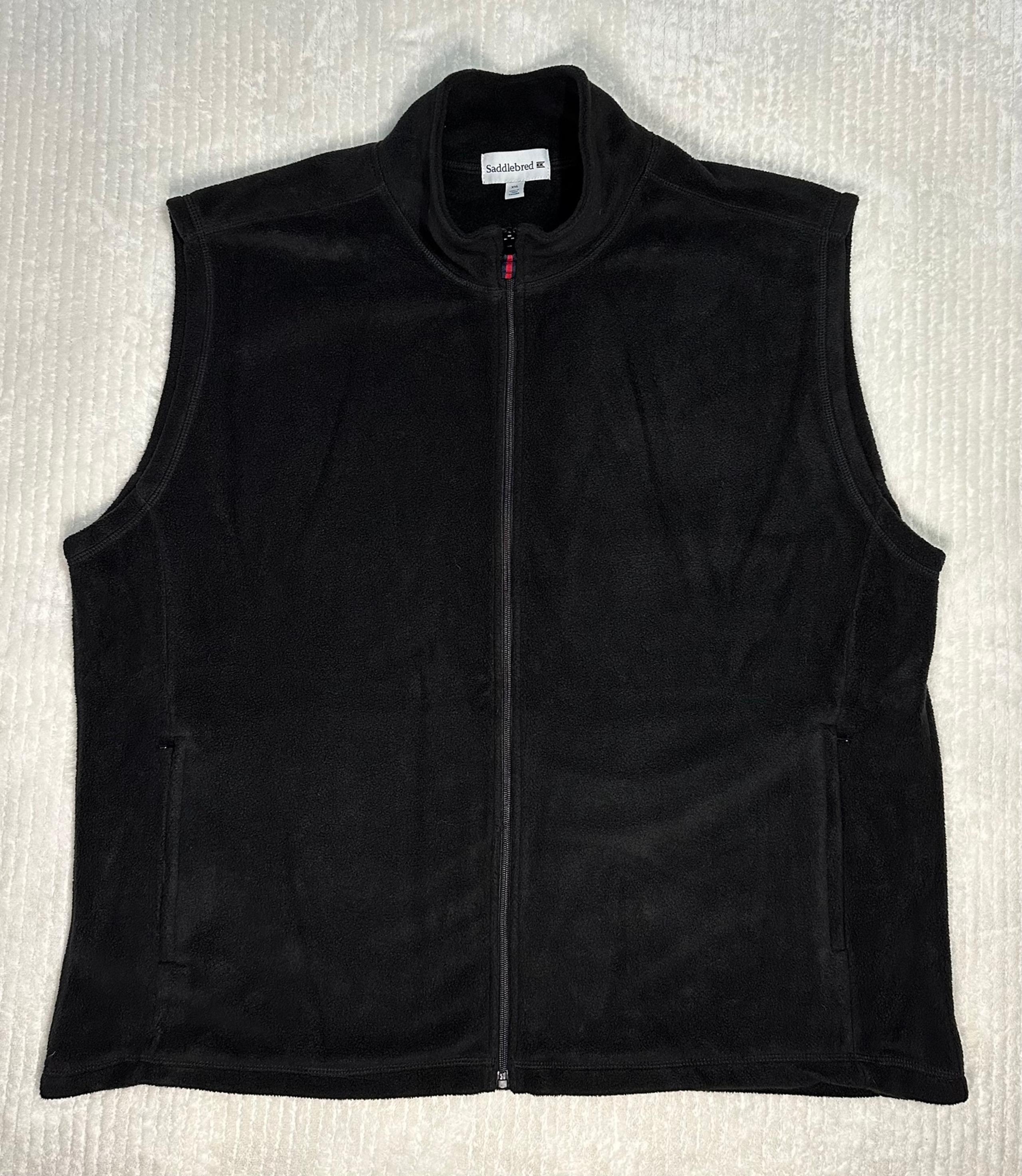 Saddlebred  Black Soft Fleece Full Zip Vest/Jacket Men Size XXL Unisex
