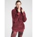 Athleta reversible sherpa maroon oversized thick heavy pullover hoodie