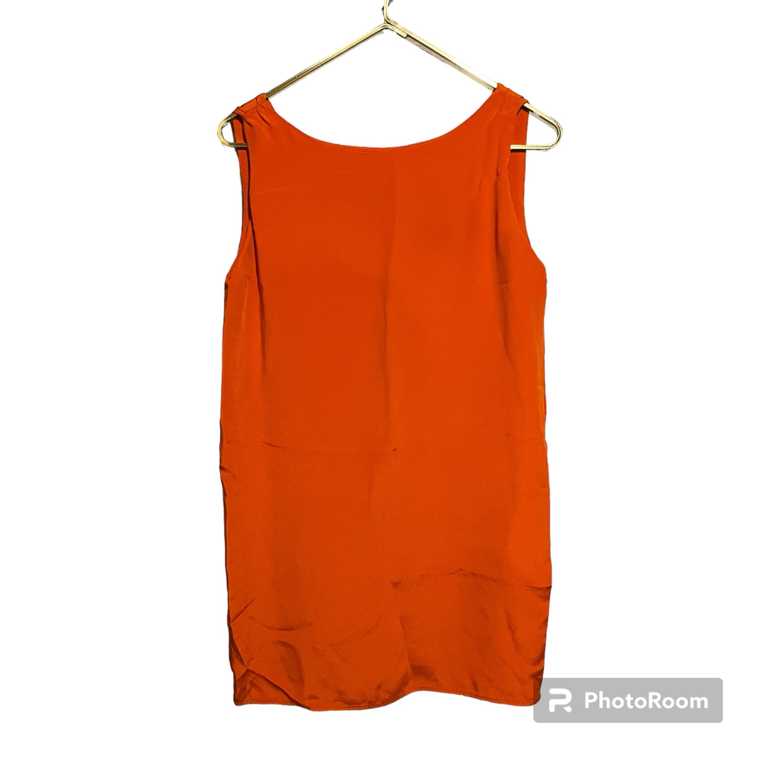 Ralph Lauren Blue Label Women's Silk Tunic Tank Top Orange Size 8