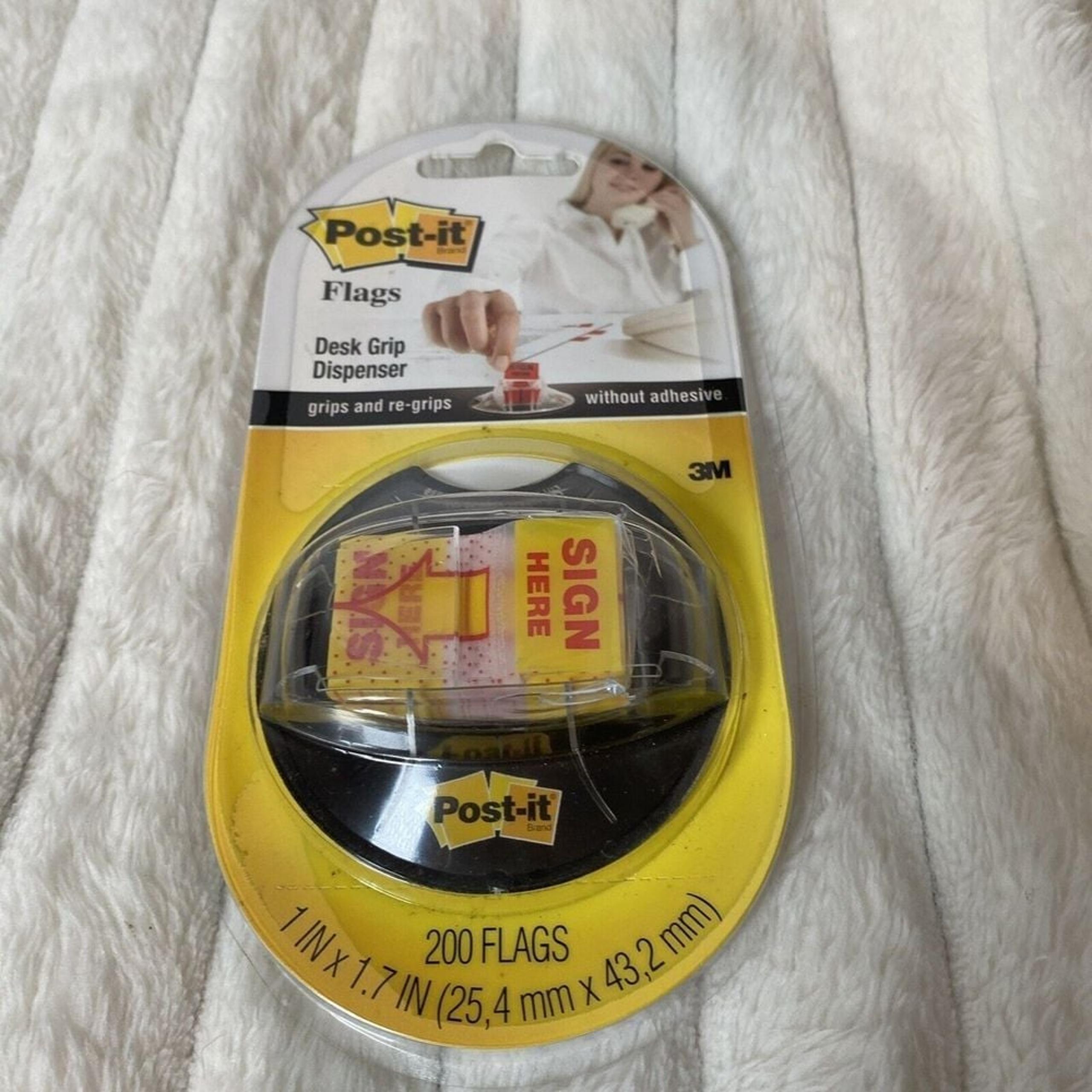 Post-it Page Flags in Dispenser "Sign Here" Bright Yellow 200 Flags/Dispenser