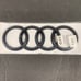 AUDI Rear Rings Matte Black 203mm Trunk Lid Emblem Badge Logo A4 S4 S6 A6 Q3 Q5
