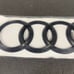 AUDI Rear Rings Matte Black 203mm Trunk Lid Emblem Badge Logo A4 S4 S6 A6 Q3 Q5