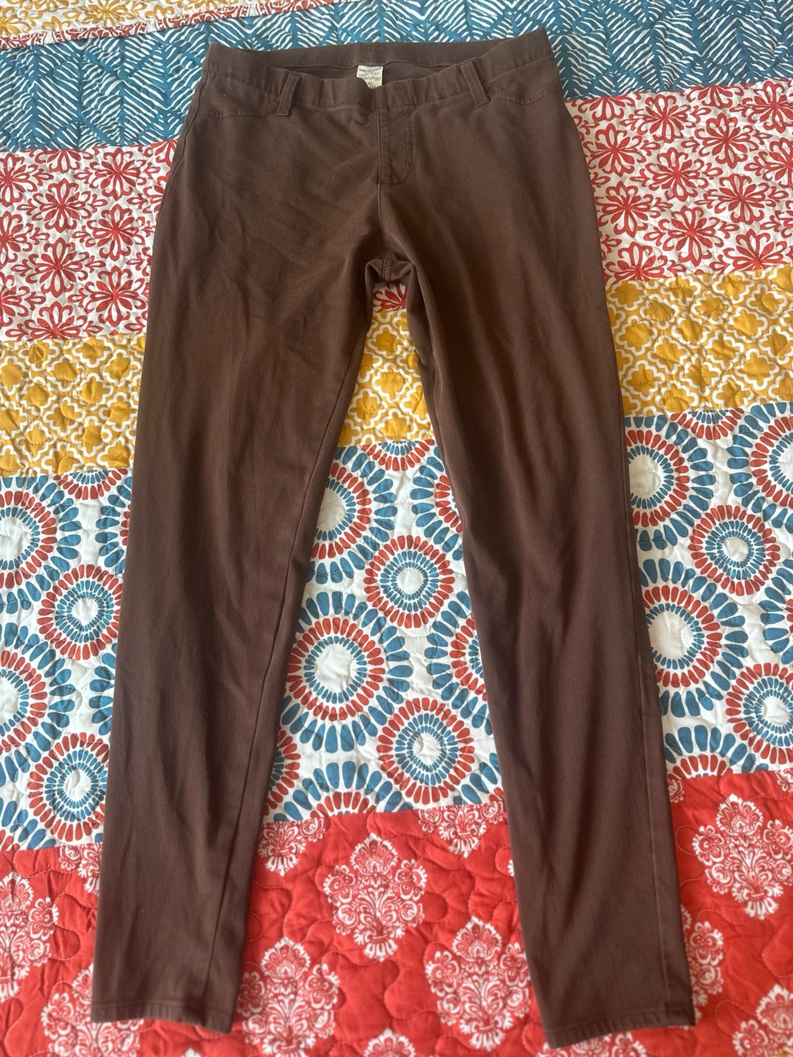 FADED GLORY WOMEN BROWN SKINNY SLIM PANTS L LARGE