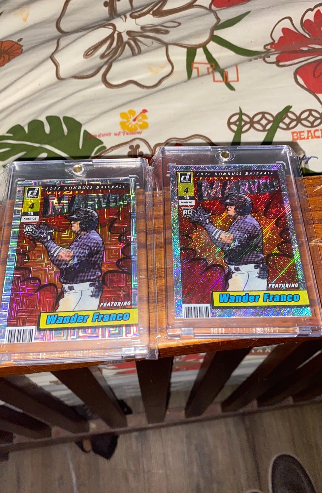 Lot Of 2 2021 Donruss Marvels Wander Franco Rookies Rapture and Mega Box Refract