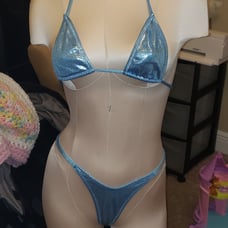 Custom swarovski crystal Thong swimwear