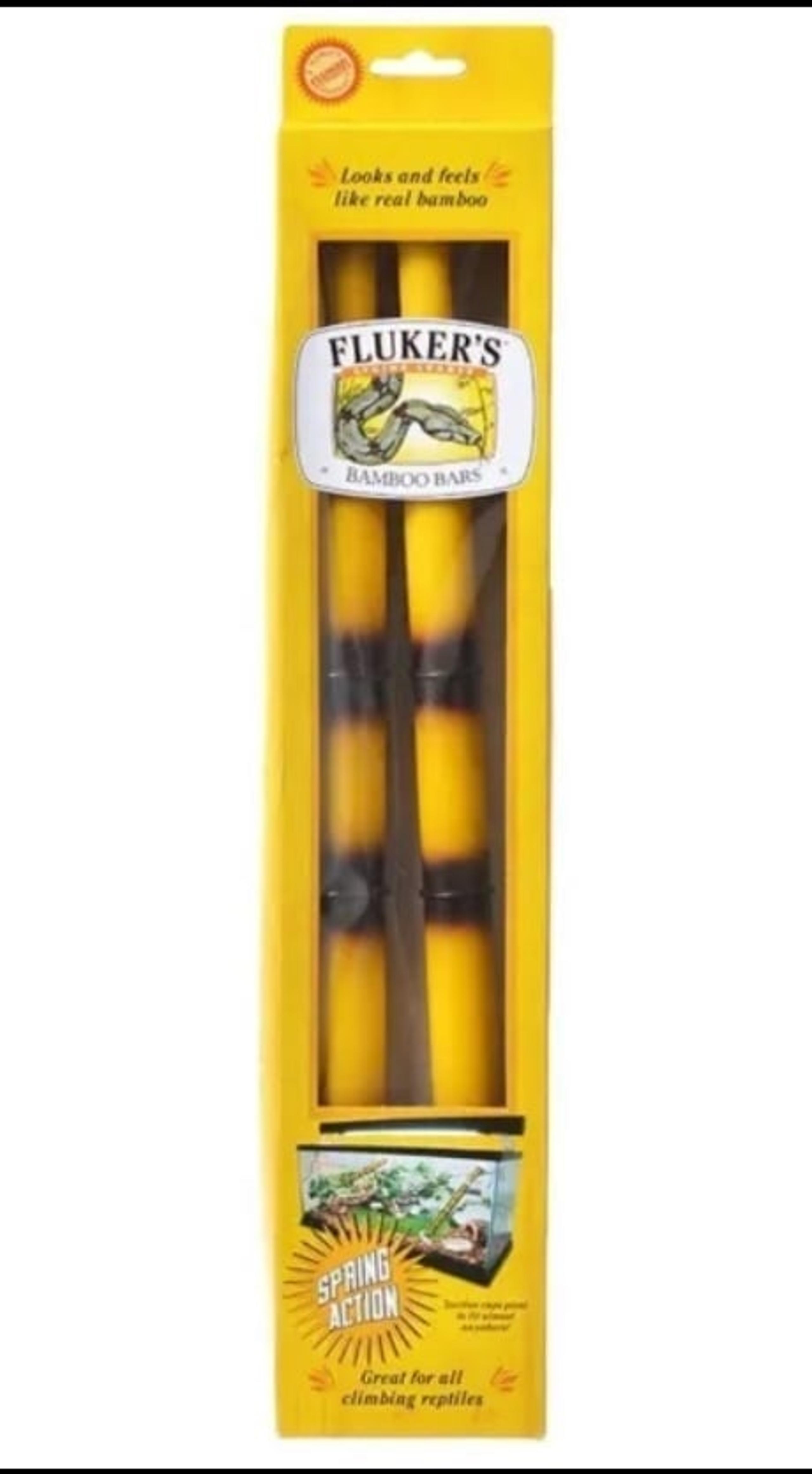 Flukers Spring Loaded Bamboo Bars for Reptiles - 2 count brand new