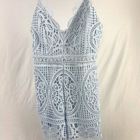 Bardot Light Blue Lace Jumper