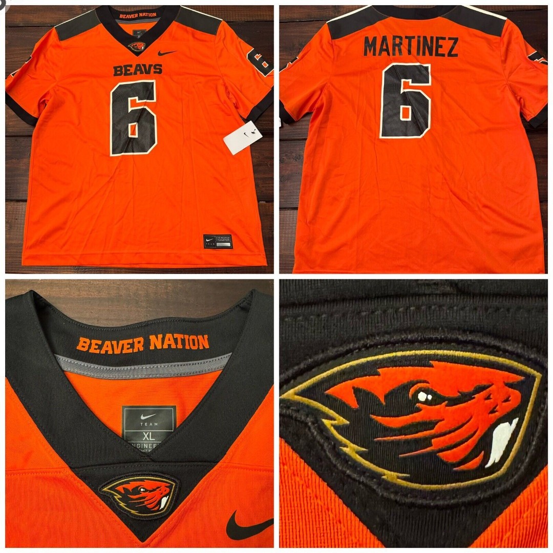 Nike Oregon State Beavers Damien Martinez Game Football Jersey