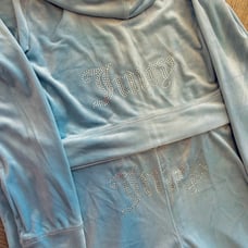 Juicy Couture Velour Track Suit Frosted Blue XL