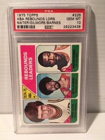 1975 TOPPS ABA REBOUNDS LDRS GILMORE PSA
