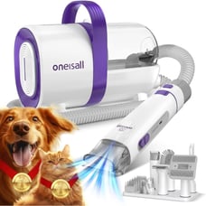oneisall Dog Hair Vacuum & Dog Grooming Kit, Pet Grooming Vacuum w Pet Clipper