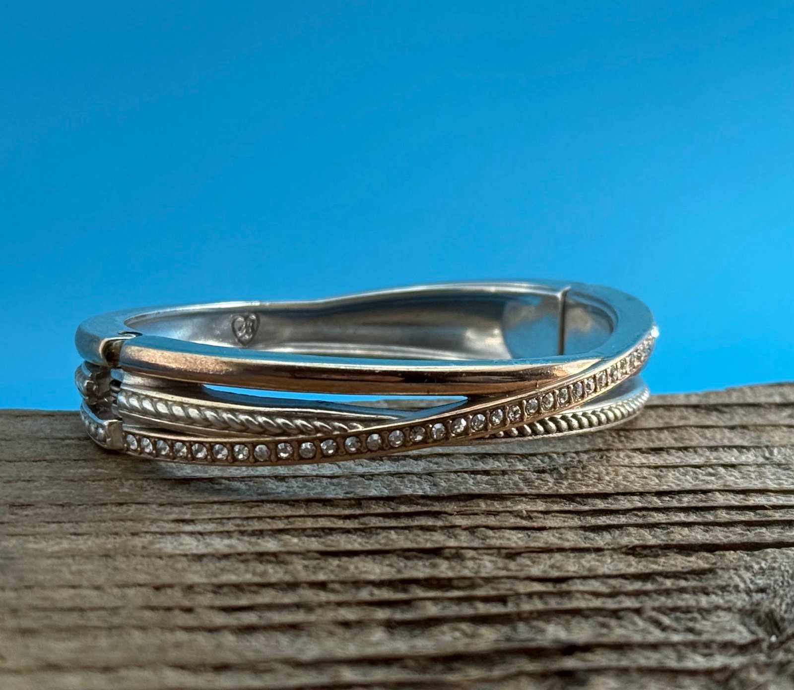 Brighton Neptune's Rings Narrow Hinged Bangle Bracelet, Great