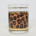 Set of 4 Vintage Culver Leopard Print 22k Gold 4.25 Old Fashioned Rocks Glasses