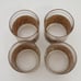 Set of 4 Vintage Culver Leopard Print 22k Gold 4.25 Old Fashioned Rocks Glasses