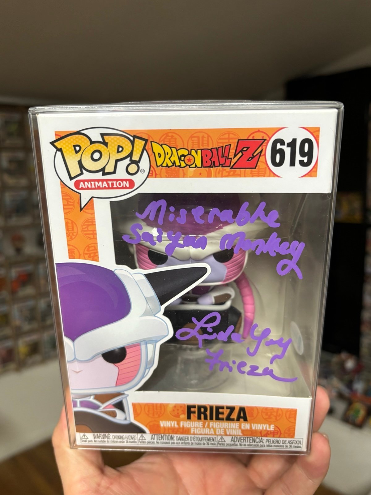 Dragon ball Z Frieza Funko pop autographed Linda young w/ barcode mint
