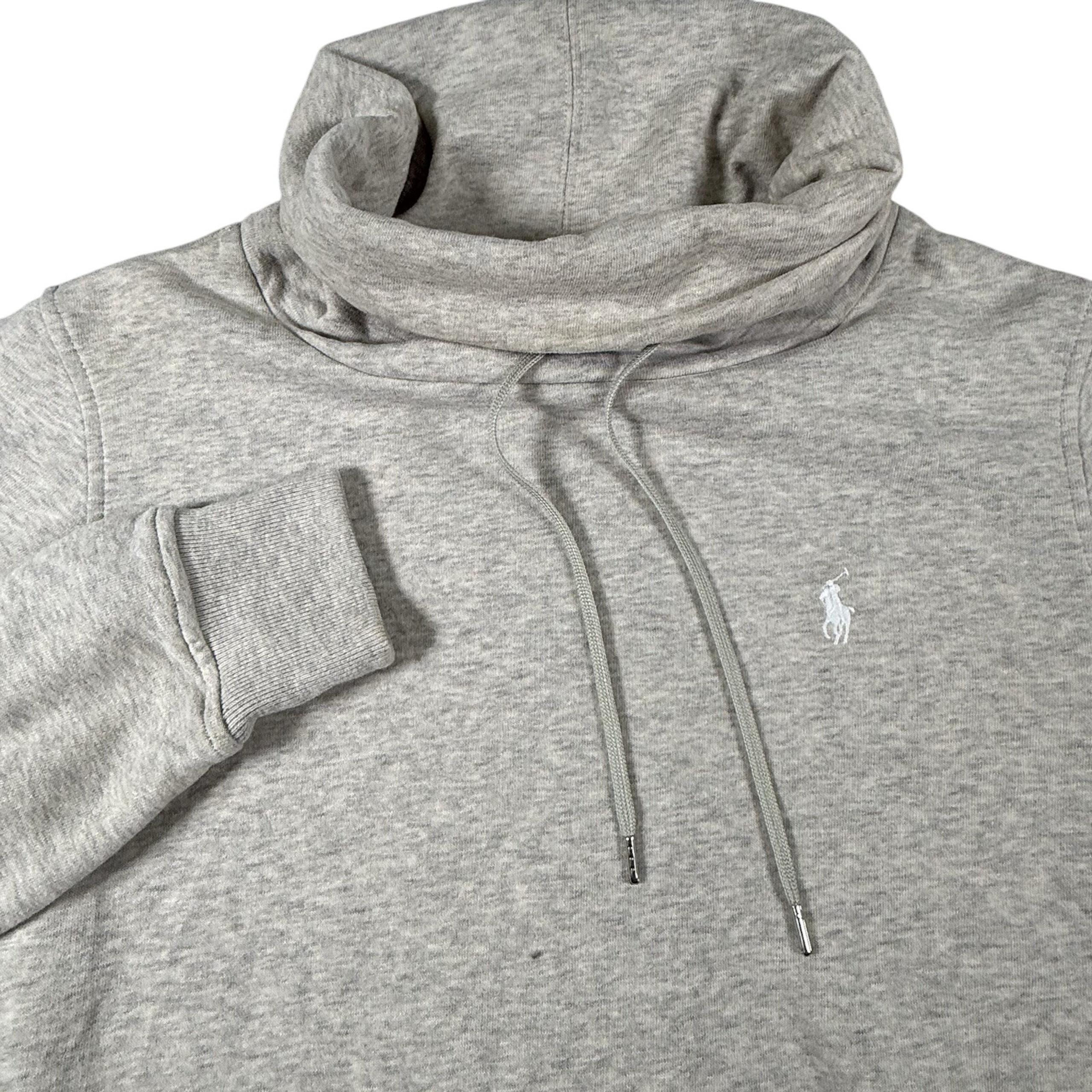 Polo Ralph Lauren Sweatshirt Womens Small Gray Turtleneck Fleece Pullover Pony