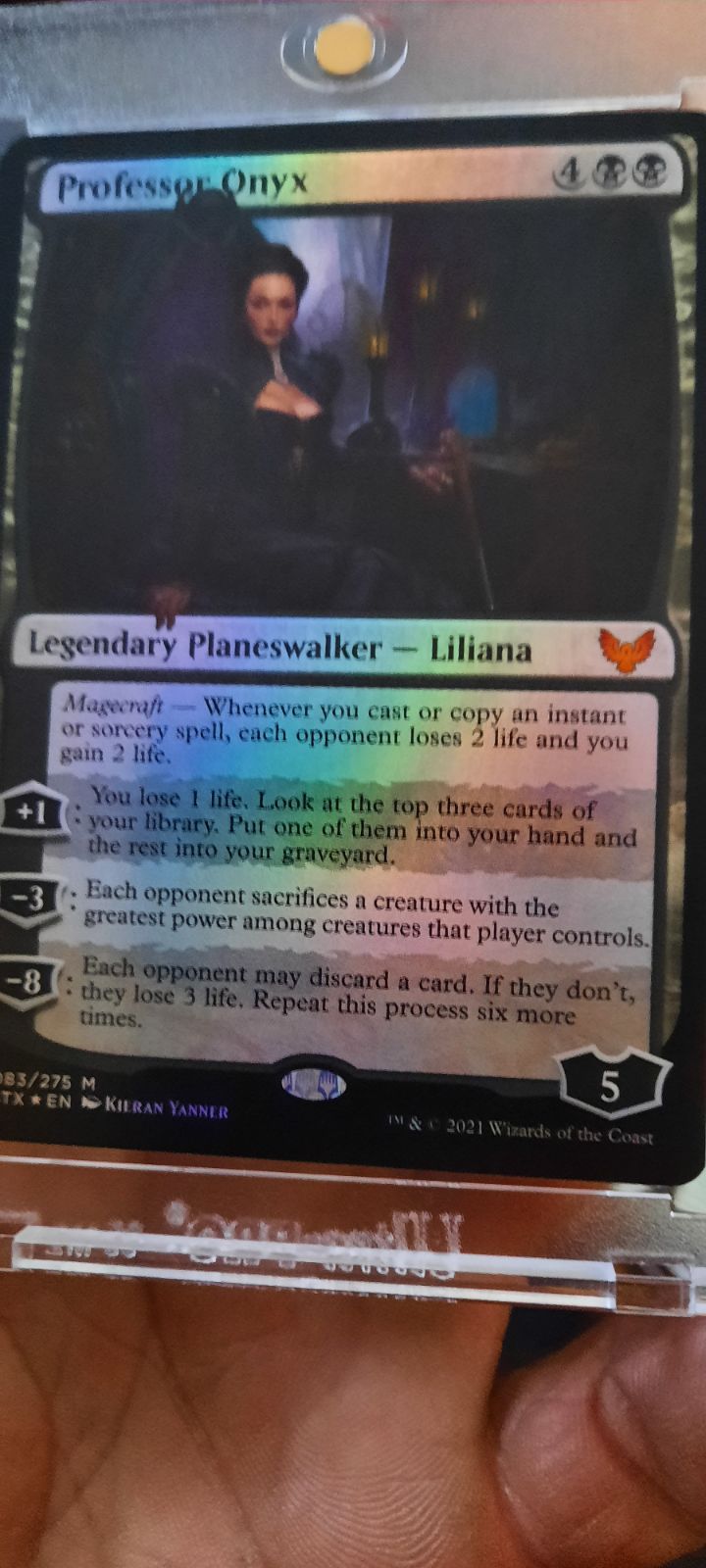 Magic strixhaven foil professor onyx and