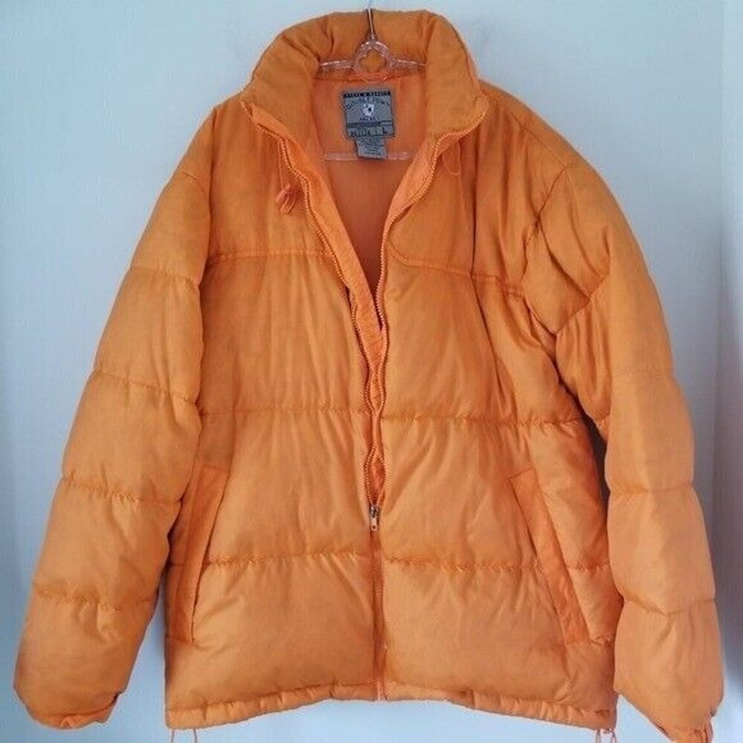 Steve Barrys Sz L Mens Jacket Outdoor Hooded Warm Goose Down Feather Puffer Coat