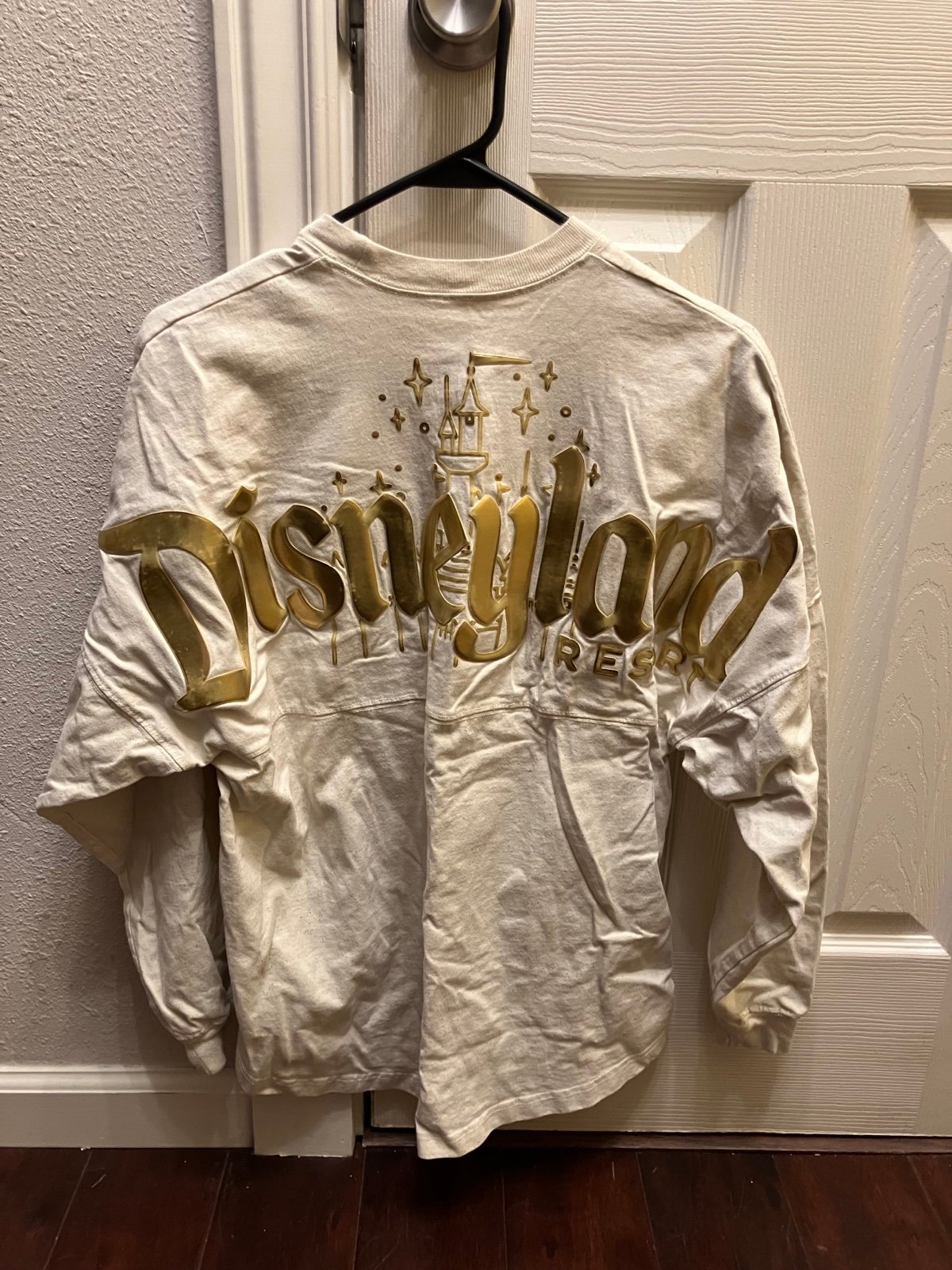 Disneyland Resorts Gold Glitter Spirit Jersey S
