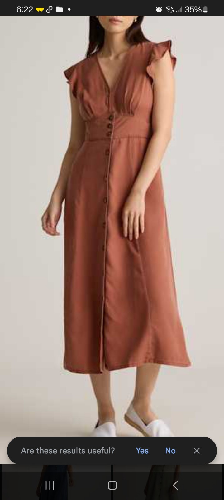 Quince Tencel Vintage Wash Button Midi Dress Small