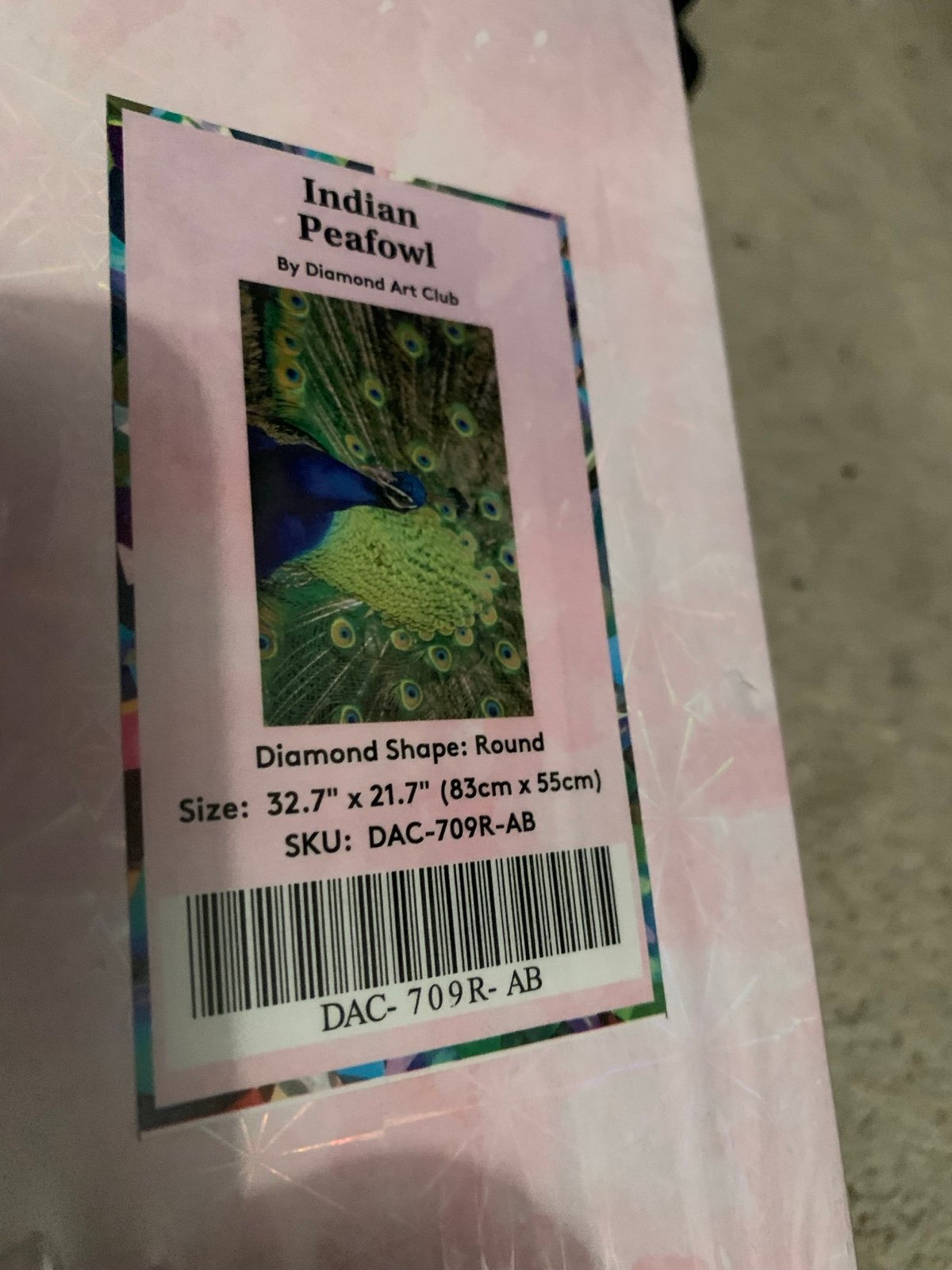 Diamond art club/Indian Peafowl by Diamond art club/SEALED AND ARCHIVED
