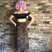 vintage leopard print midi skirt 1990s