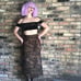 vintage leopard print midi skirt 1990s