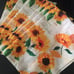 6pcs.Sunflower Newspaper Floral Table Placemats