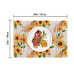 6pcs.Sunflower Newspaper Floral Table Placemats