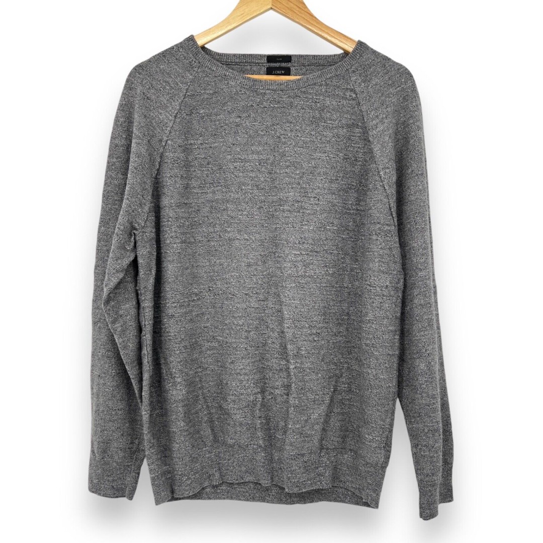 J. Crew Slim Heather Gray Long Sleeve Sweatshirt Men's XL
