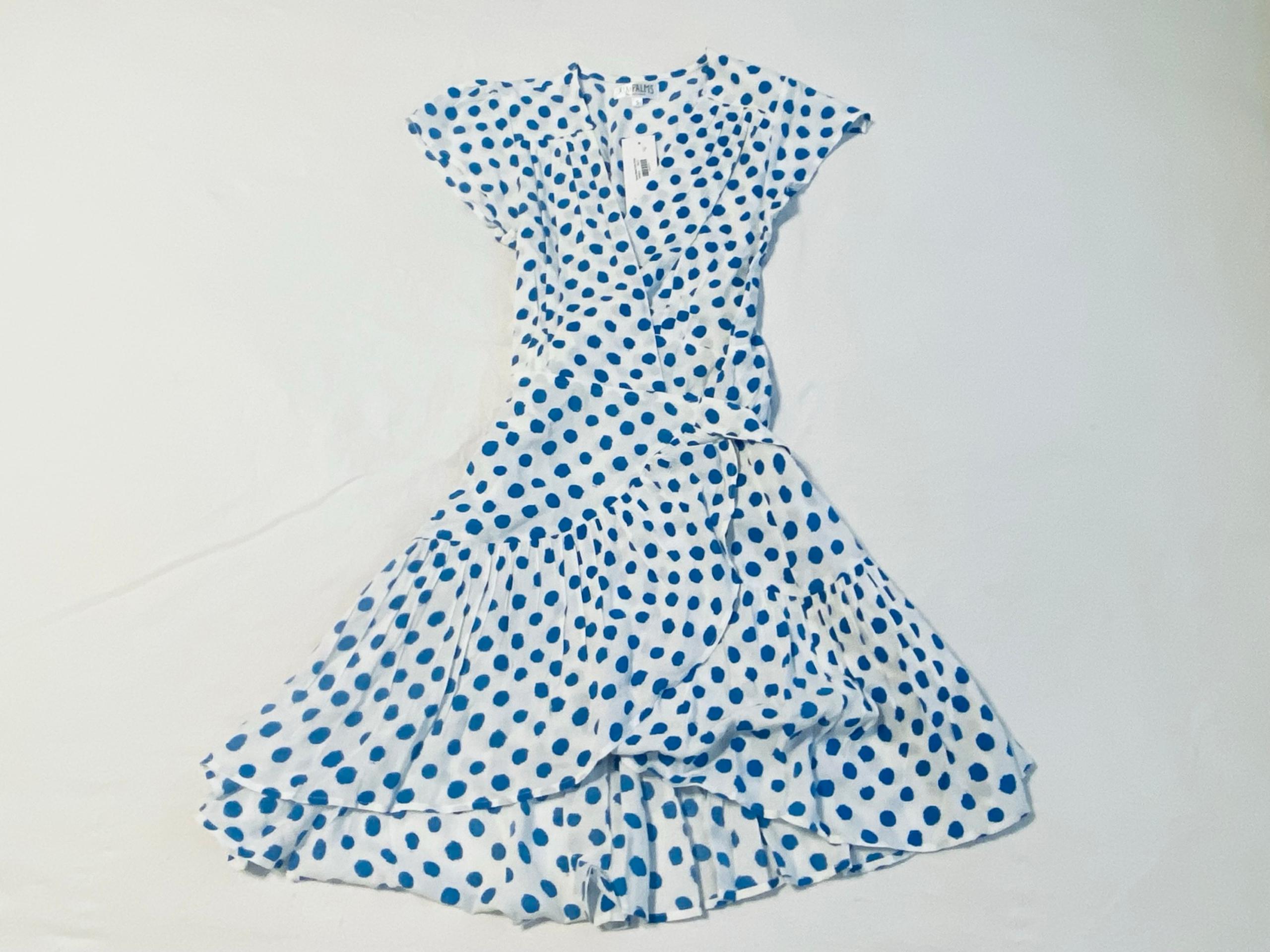 XIX Palms Blue & White Polka Dots