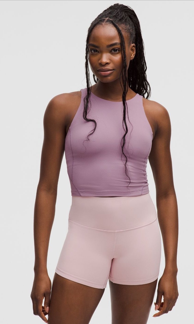lululemon Align High-Neck Tank Top Light Support C/D Cup Color Lavender Lux Sz 2