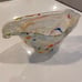Murano White Cristal Vase. hand made In Italy. new
